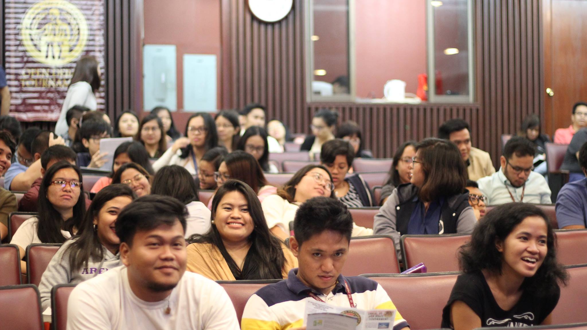 UP students waiting for the commencement of the elimination round of the 30th Annual Open Debate Tournament at Malcolm Hall Theater